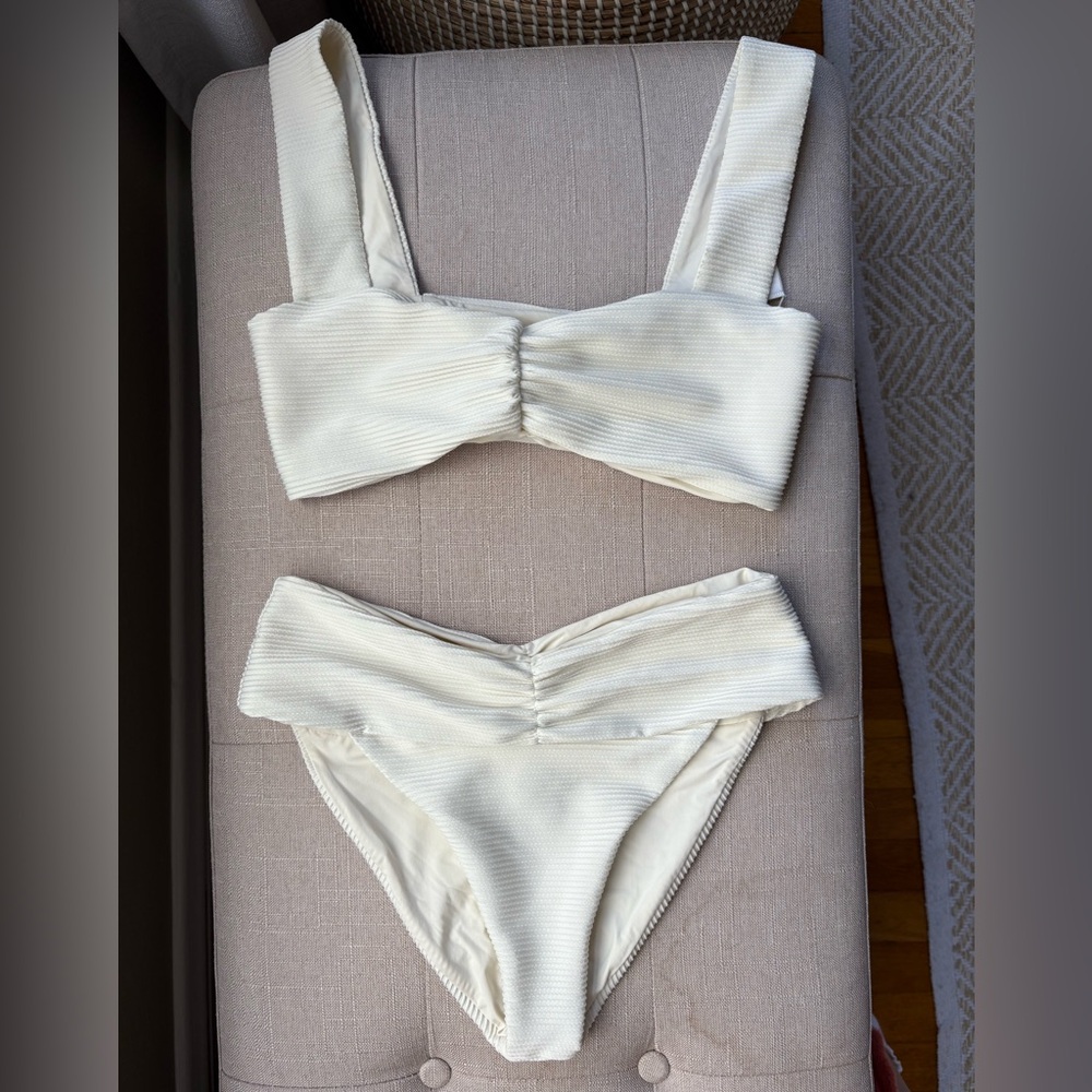 l*space white marlee top and Bardot bikini bottom (SET)